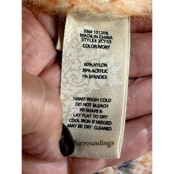 Soft Surroundings Briony Soft Plaid Jacket, ivory/orange, extra large - Picture 8 of 8